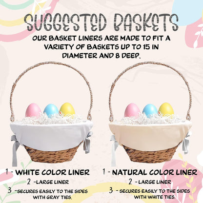 Personalized Easter Basket Liner with Name, Custom Bunny Egg Hunt Cover
