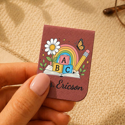 Personalized Magnetic Bookmark with Name, Custom Teacher Appreciation Gift
