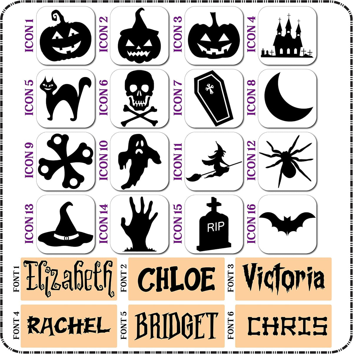 Personalized Name Halloween Canvas Tote Bags - Custom Trick or Treat Bag with - Gift Bag for Halloween Parties & Everyday Use