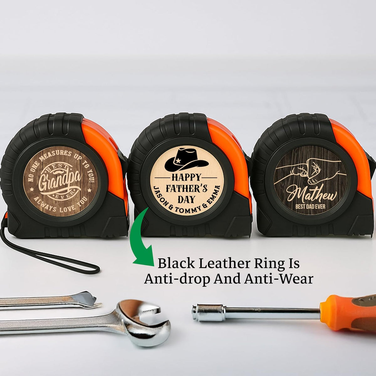 Personalized Photo Tape Measure for Dad, Father's Day Present from Daughter Son Wife Kids