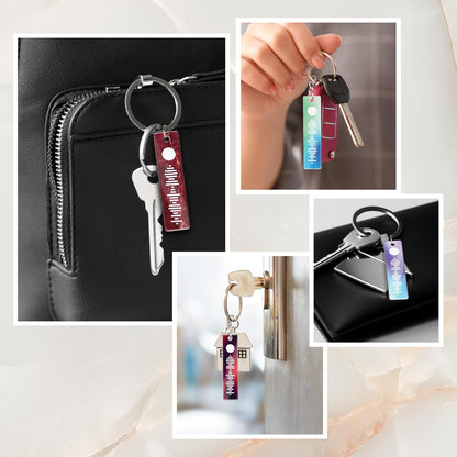 Personalized Scannable Music Keychain with Name, Custom Song Couple Gift