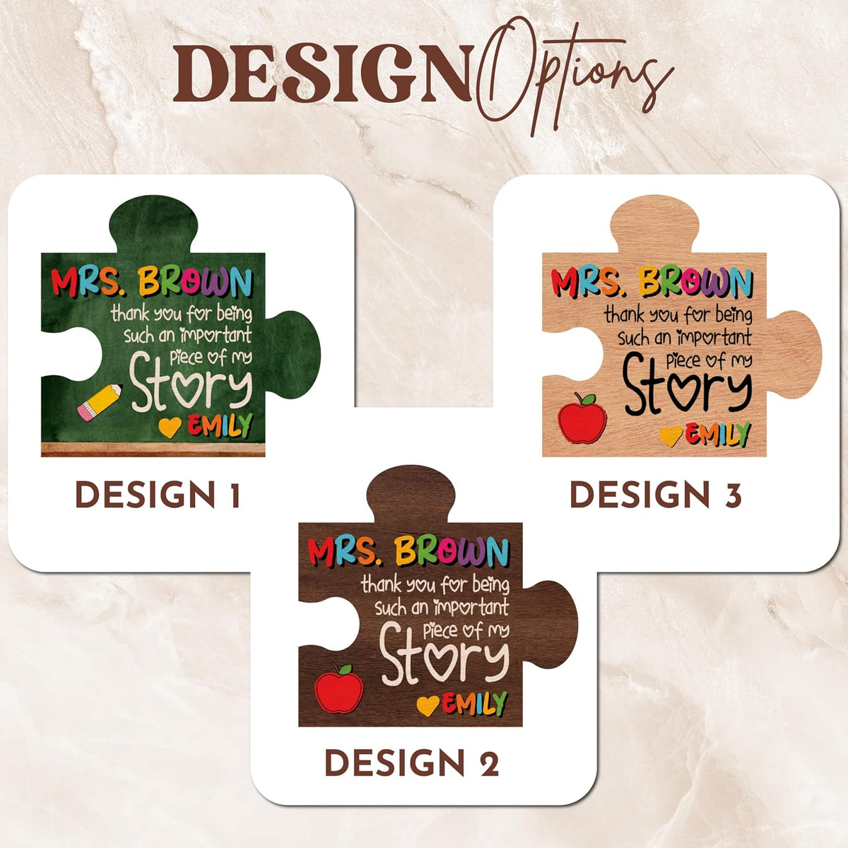 Personalized Teacher Magnet Gift – Custom Puzzle Piece Fridge Magnet with Name – Teacher Appreciation, End of Year Thank You Gift from Student, Back to School or Teacher’s Day Present