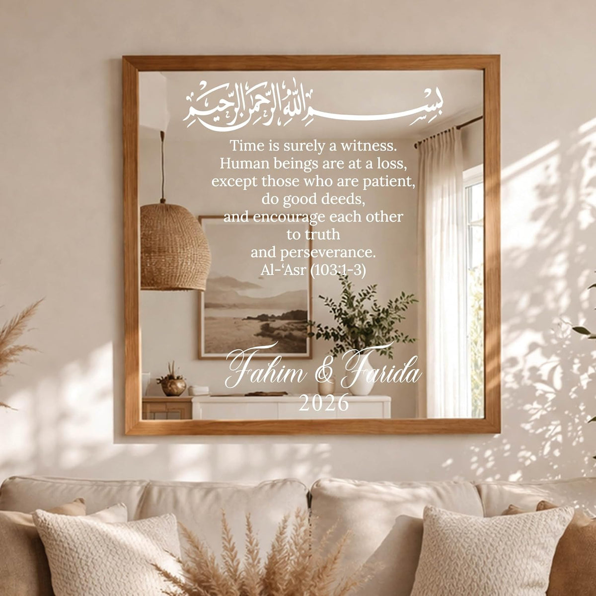Personalized DIY Wedding Mirror Welcome Sign Decal - Custom Vinyl Sticker with Bride & Groom Names - Elegant Lettering for Bridal Shower, Reception Wall Decor, Event Signage