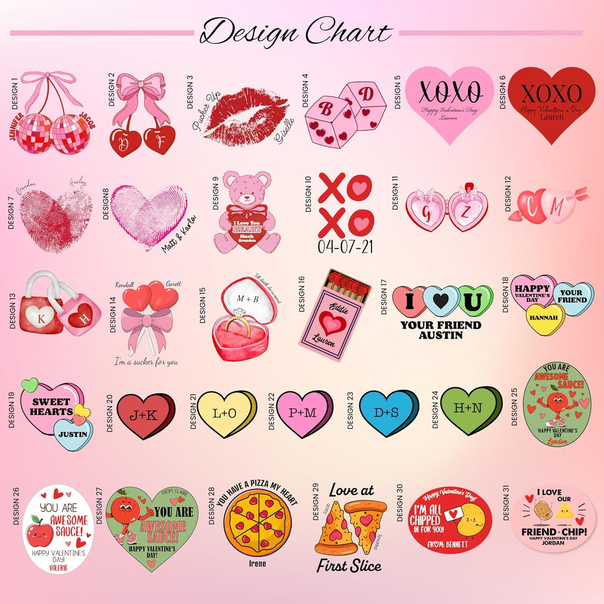 Personalized Valentine’s Day Treat Stickers – Cute Custom Labels for Applesauce, Chips, Cookies, Popcorn – Classroom Exchange Gift Tags for Kids, Friends – Add Name, Fun Puns