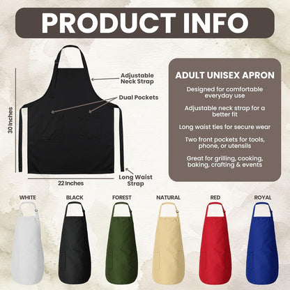 Zexpa Apparel Personalized Bakery Apron for Women with Custom Name and Logo Design, Adjustable Baking Apron