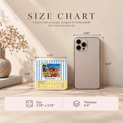 Custom Baby Heartbeat Music Fridge Magnet with Ultrasound Photo and Name