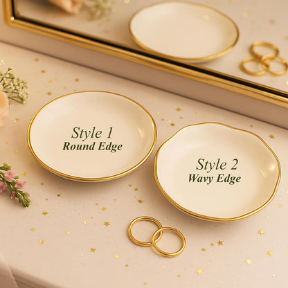 Zexpa Apparel Personalized Ring Dish Jewelry Tray Custom Name Trinket Dish for Women Engagement Bride Wedding Gift Ring Holder Dish Jewelry Organizer Gift for Wife Girlfriend Sister