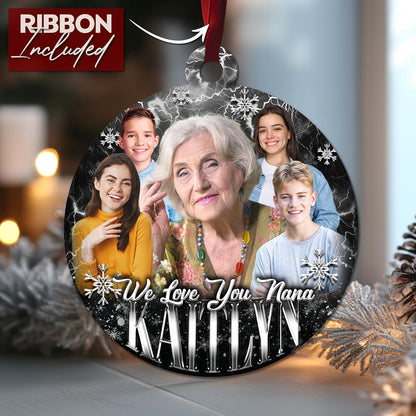 Personalized Christmas Ornaments with Photo - Custom 2025 Ceramic Xmas Tree Decor with Picture & Text - Unique for Kids, Mom, Dad & Friends Merry