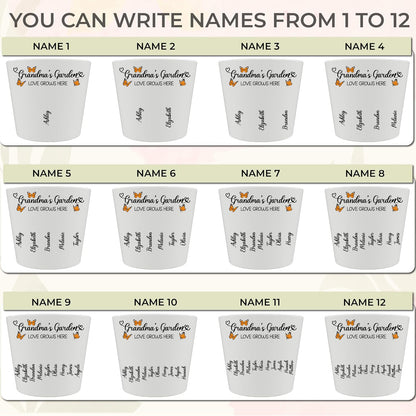 Gift for Grandma – Personalized Flower Pot with Grandkids’ Names – Custom Ceramic Planter for Nana, Mom or Grandma’s Garden – Holiday Christmas Home Décor Keepsake for Mantel, Mother’s Day