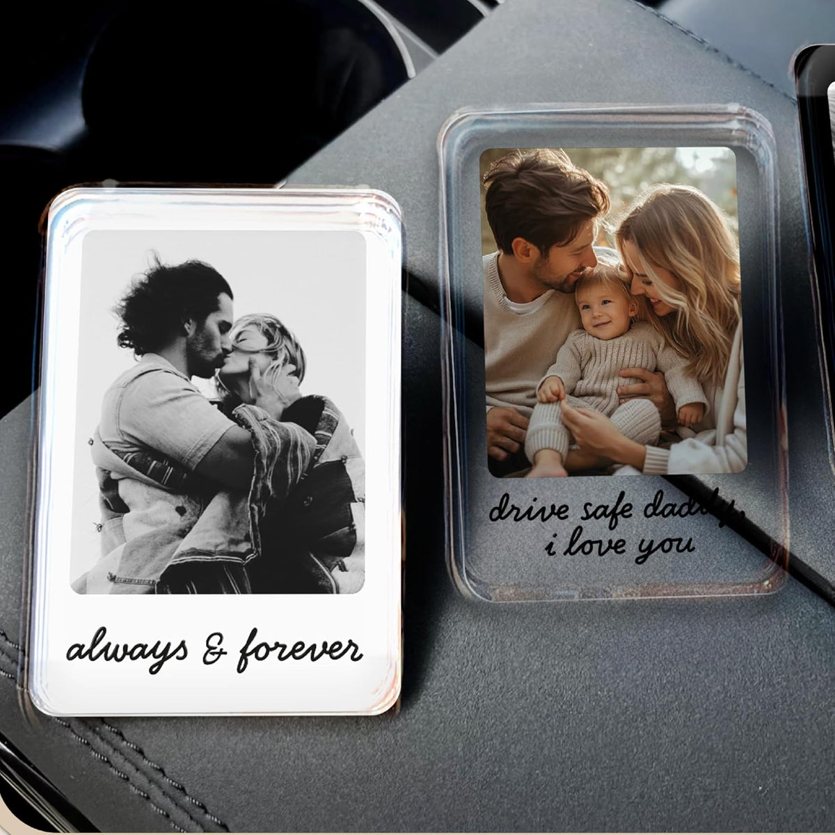 Personalized Cowboy Horseshoe Car Visor Clip – Custom Photo & Message Gift for Dad – Drive Safe Daddy – Cute Father’s Day Car Accessory from Kids – Best Dad Ever