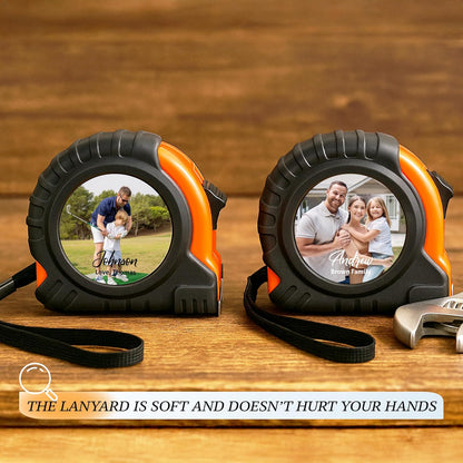 Personalized Photo Tape Measure for Dad, Father's Day Present from Daughter Son Wife Kids