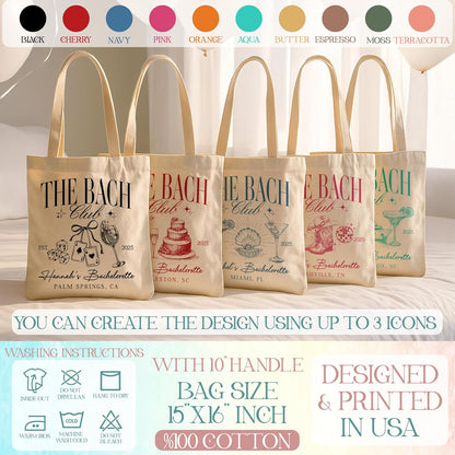 Zexpa Apparel Personalized Bridesmaid Bachelorette Tote Bags – Custom Canvas Wedding Party Gifts for Bride Tribe – Reusable Bridal Shower Favors for Beach, Shopping, Engagement, Girls Weekend, Travel