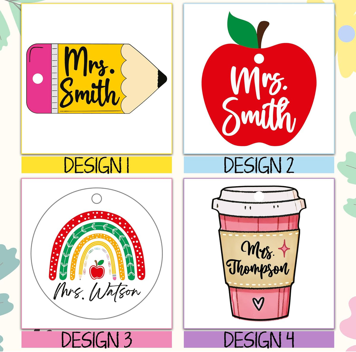 Personalized Pencil Keychain with Name, Custom Teacher Appreciation Gift