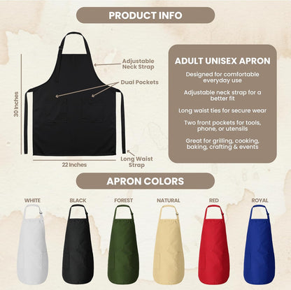 Zexpa Apparel Personalized Bakery Apron for Women with Custom Name and Logo Design, Adjustable Baking Apron