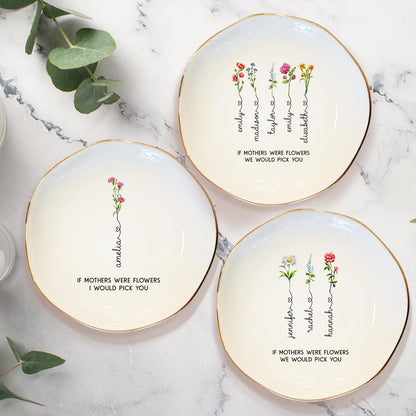 Zexpa Apparel Personalized Ring Dish Jewelry Tray Custom Name Trinket Dish for Women Engagement Bride Wedding Gift Ring Holder Dish Jewelry Organizer Gift for Wife Girlfriend Sister