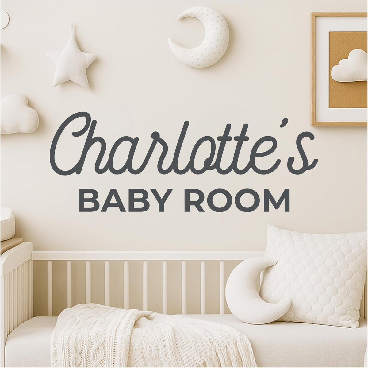 Personalized Name Wall Decal for Kids Room or Nursery – Custom Vinyl Sticker for Baby Room Walls, Mirrors, Metal & Hard Surfaces – Cute Custom Name Decor for Baby Shower or Birthday Gift