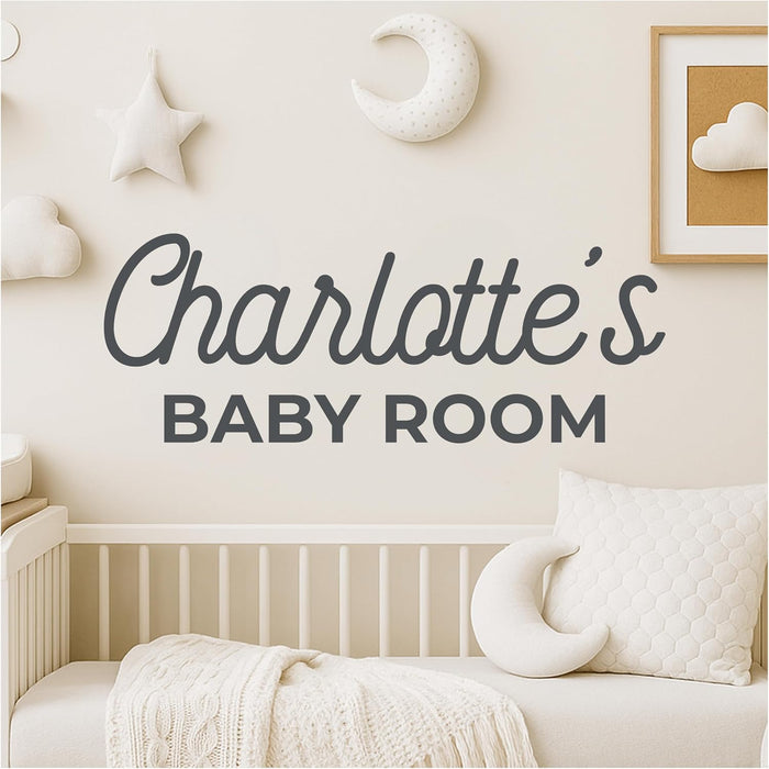 Personalized Name Wall Decal for Kids Room or Nursery – Custom Vinyl Sticker for Baby Room Walls, Mirrors, Metal & Hard Surfaces – Cute Custom Name Decor for Baby Shower or Birthday Gift
