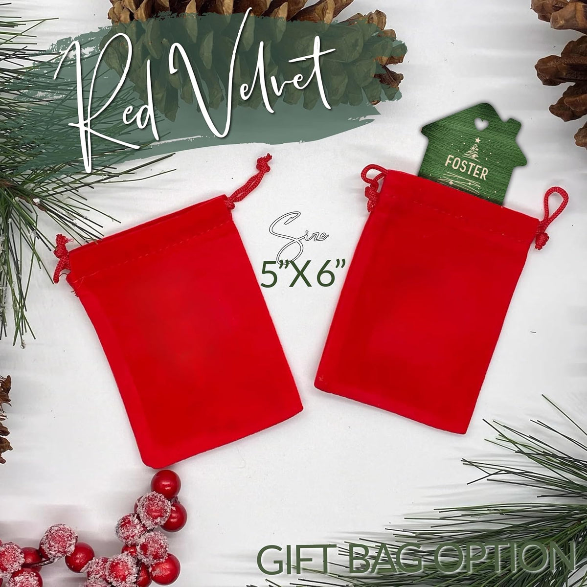 Customized Christmas Tree Decor Ornament, Personalized 2023 Xmas Stocking & Gift Tag