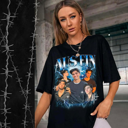 Generic Personalized Bootleg Rap Shirts for Girlfriend & Boyfriend, Custom Tee with Vintage Face Photo, Gift Idea for Birthday and Valentines Day Black, Small-XX-Large
