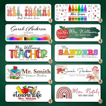 Personalized Teacher Nameplate with Name, Custom Acrylic Desk Decor Gift