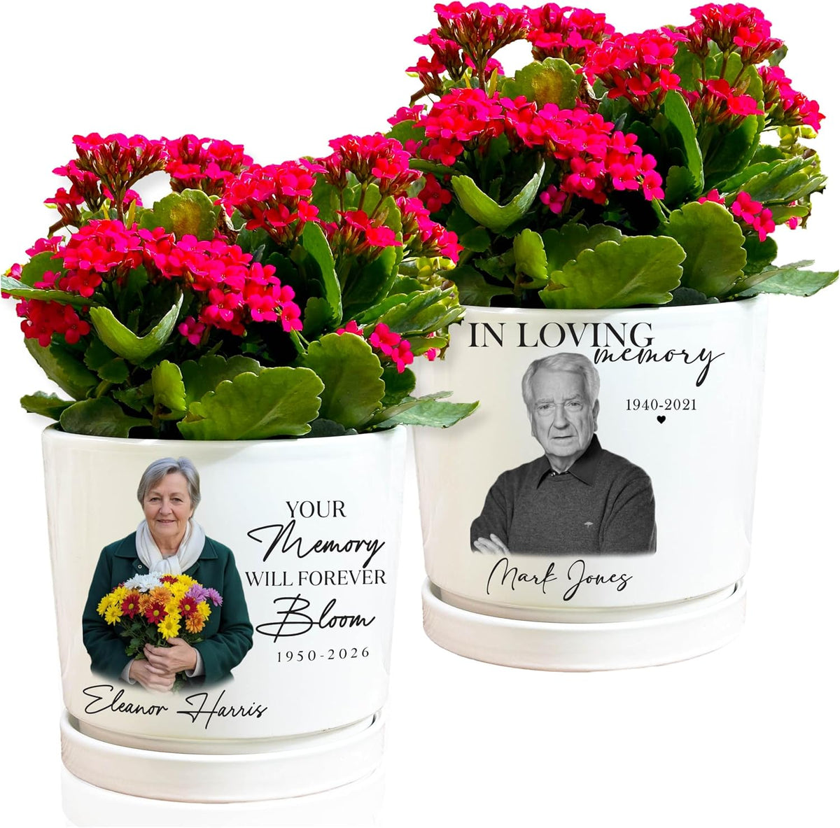 Personalized Grandma Gift - Custom Flower Pot with Names - Ceramic Planter Gift for Mom, Grandma's Garden for Grandma