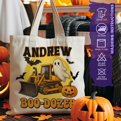Custom Halloween Trick or Treat Bag, Custom Spooky Candy Tote for Boys&Girls