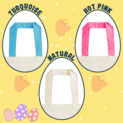 Personalized Easter Egg Hunt Tote Bag with Name, Custom Canvas Holiday Bag