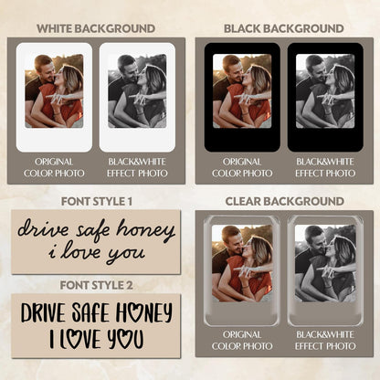 Personalized Cowboy Horseshoe Car Visor Clip – Custom Photo & Message Gift for Dad – Drive Safe Daddy – Cute Father’s Day Car Accessory from Kids – Best Dad Ever