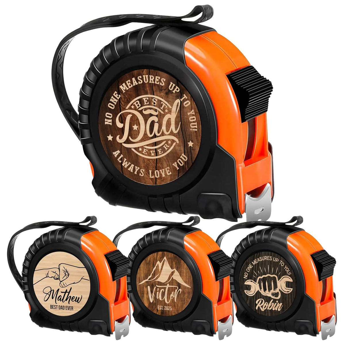 Personalized Photo Tape Measure for Dad, Father's Day Present from Daughter Son Wife Kids