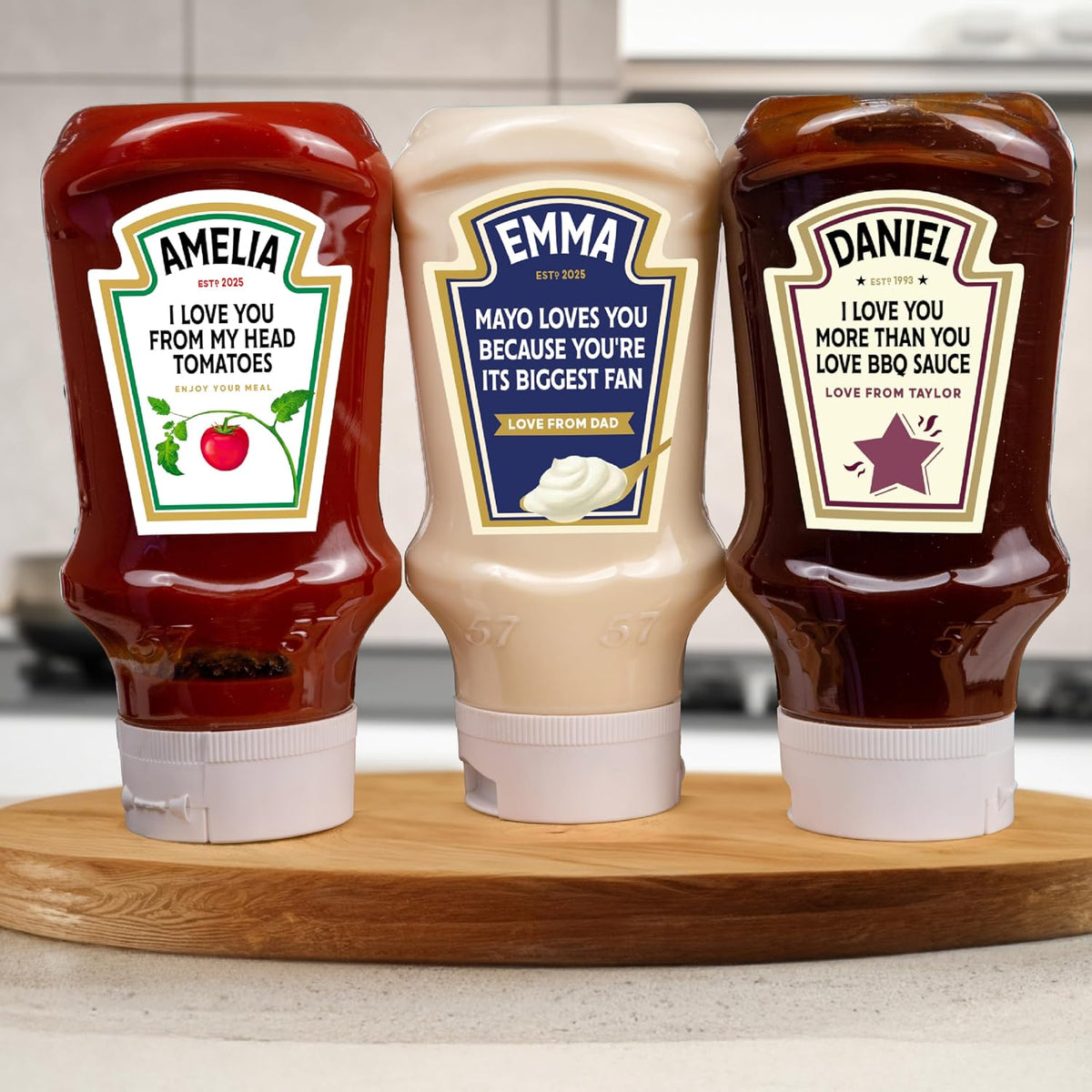 Personalized Food Label Stickers with Name, Custom Funny Kitchen Gift
