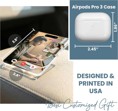 Personalized Car Visor Photo Clip – Custom Acrylic Picture Holder with Text, Gift for Dad, Mom, Husband, Wife, or Girlfriend