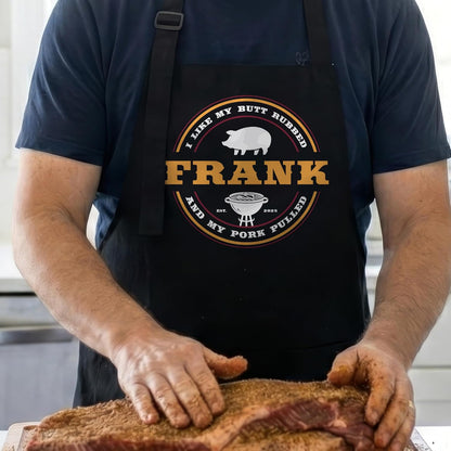 Father’s Day BBQ Apron for Dad – Personalized Grill Master Apron with Name & Year – Custom Cooking Apron for Men, Husband, Grandpa – Funny Backyard Barbecue Gift for Pitmaster & Outdoor Grilling