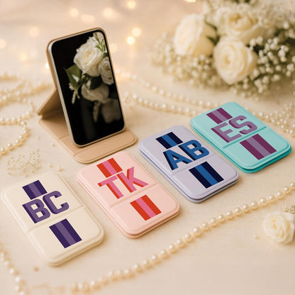 Bridesmaid Gift Personalized Compact Mirror – Custom Initial Foldable Pocket Makeup Mirror for Purse & Travel – Cute Portable Vanity Mirror for Women, Bride to Be, Mom, Bridesmaid Proposal Favor
