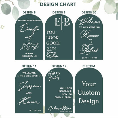 Personalized DIY Wedding Mirror Welcome Sign Decal - Custom Vinyl Sticker with Bride & Groom Names - Elegant Lettering for Bridal Shower, Reception Wall Decor, Event Signage