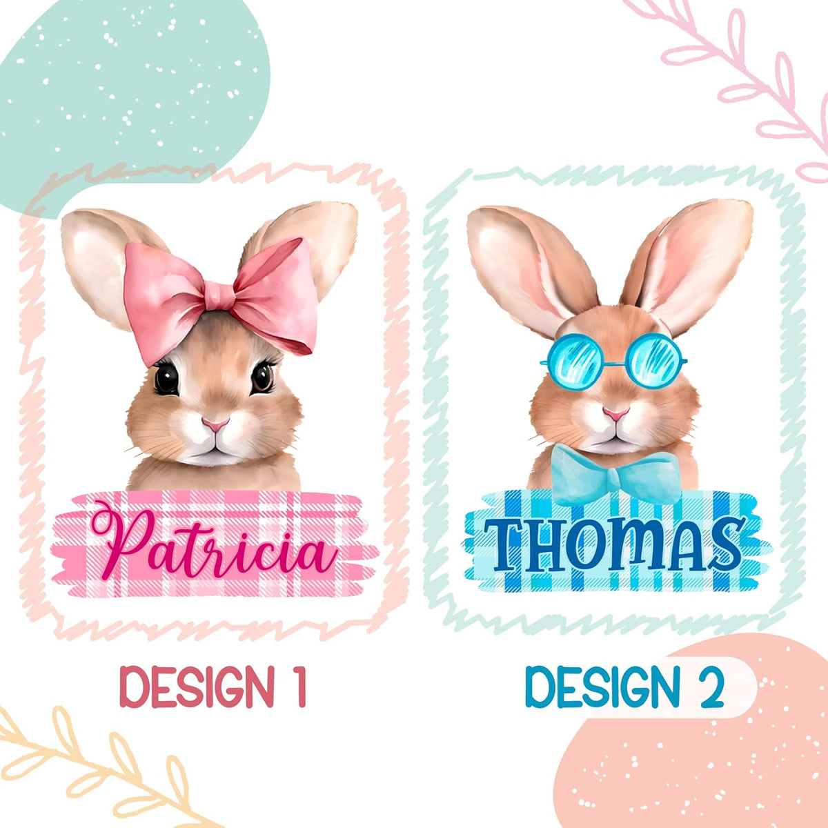Personalized Easter Baby Bodysuit with Name, Custom Bunny Newborn Outfit