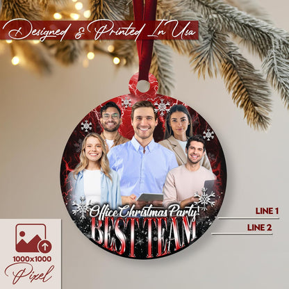 Personalized Christmas Ornaments with Photo - Custom 2025 Ceramic Xmas Tree Decor with Picture & Text - Unique for Kids, Mom, Dad & Friends Merry