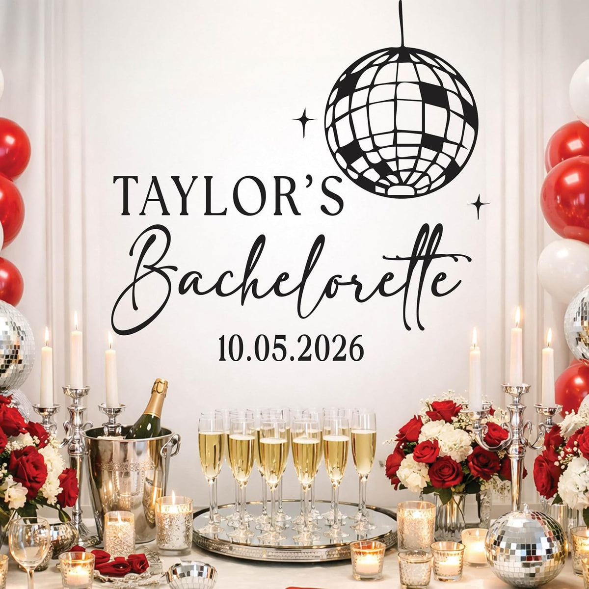 Personalized DIY Wedding Mirror Welcome Sign Decal - Custom Vinyl Sticker with Bride & Groom Names - Elegant Lettering for Bridal Shower, Reception Wall Decor, Event Signage