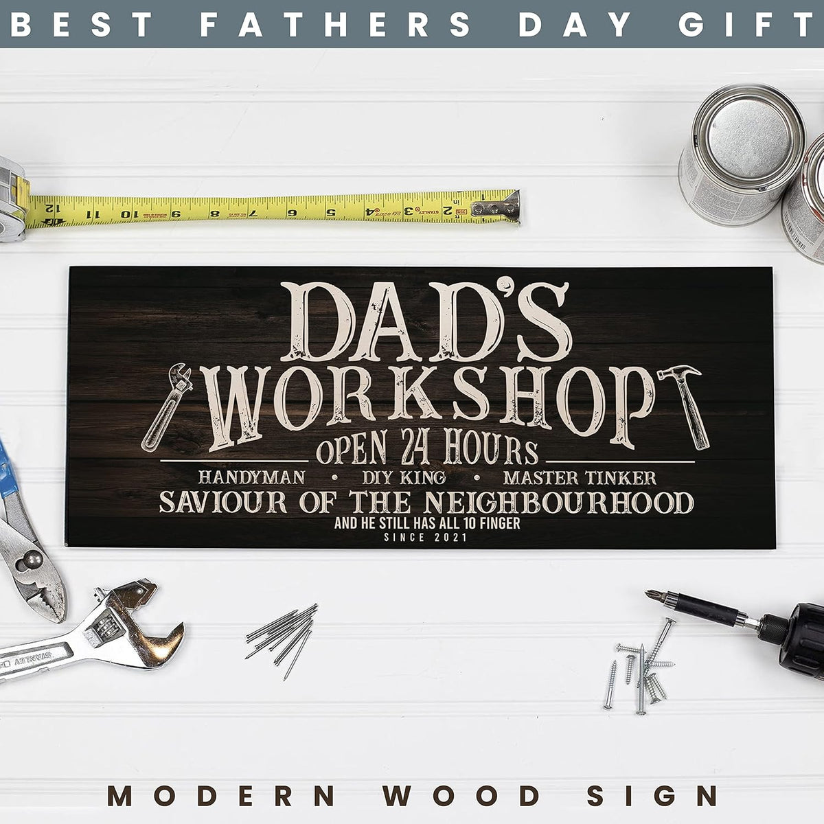 Personalized Wooden Man Cave Wall Sign 4 Size, 9 colors and 9 font options Customized Gift For Dad For Husband