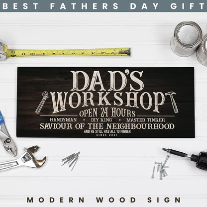 Personalized Wooden Man Cave Wall Sign 4 Size, 9 colors and 9 font options Customized Gift For Dad For Husband