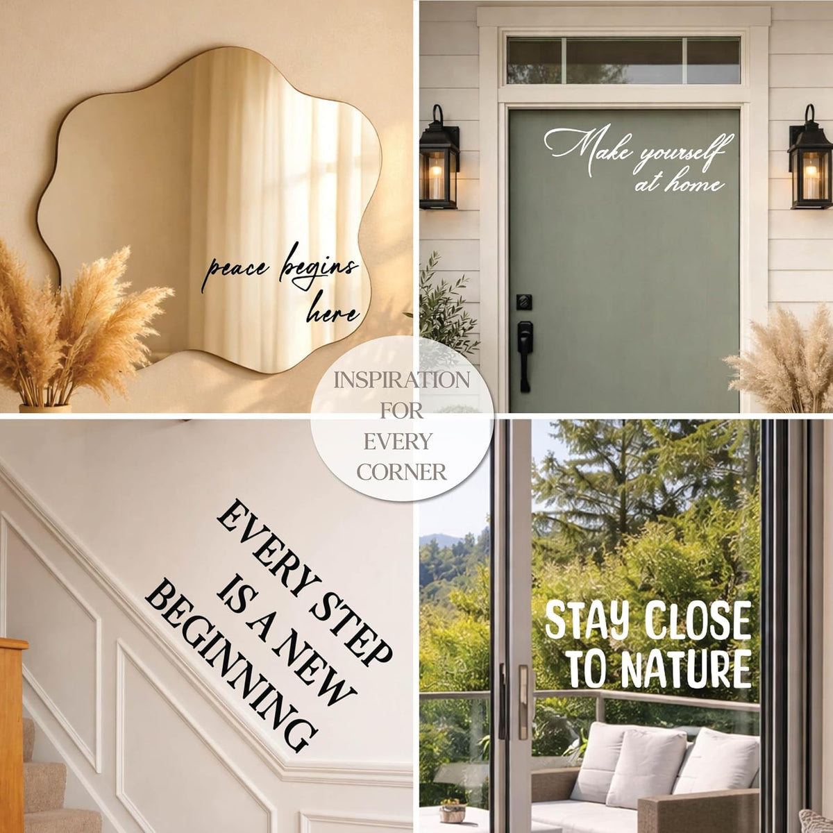 Personalized Welcome to Our Wedding Mirror Sign Decal DIY - Customized Bride and Groom Names - Lettering Elegant Happily Ever After Party Vinyl Sticker Wall Reception Decor