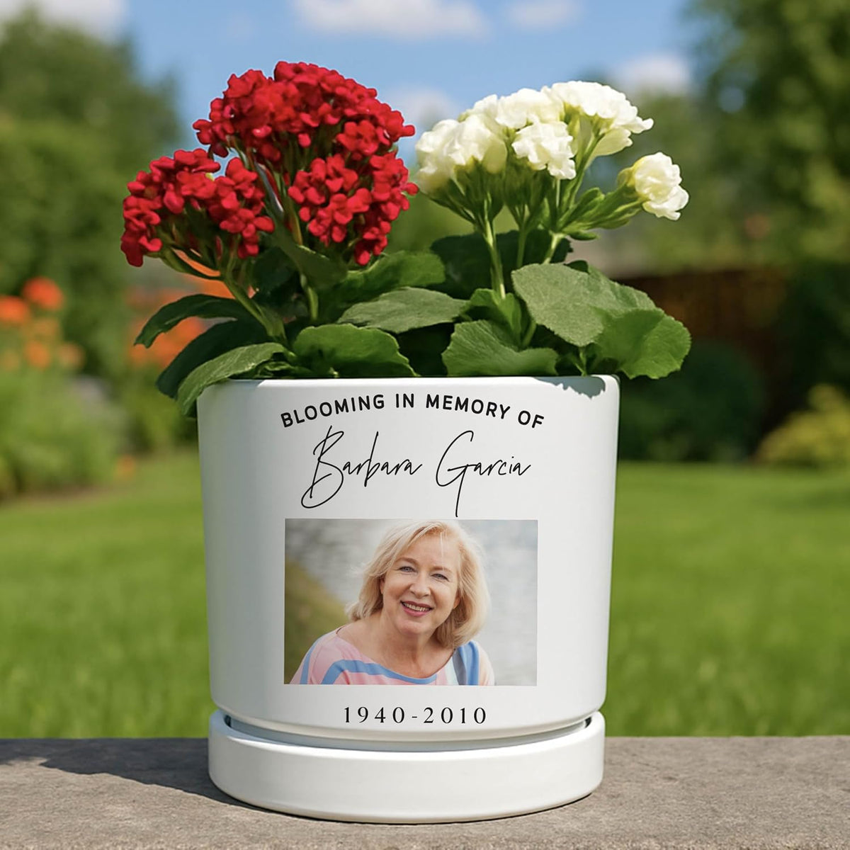 Zexpa Apparel Personalized Flower Pot for Grandma, Mom or Nana, Custom Birth Month Flower Planter with Names, Unique, Mother’s Day, Birthday or Holiday Present, Ceramic Pot