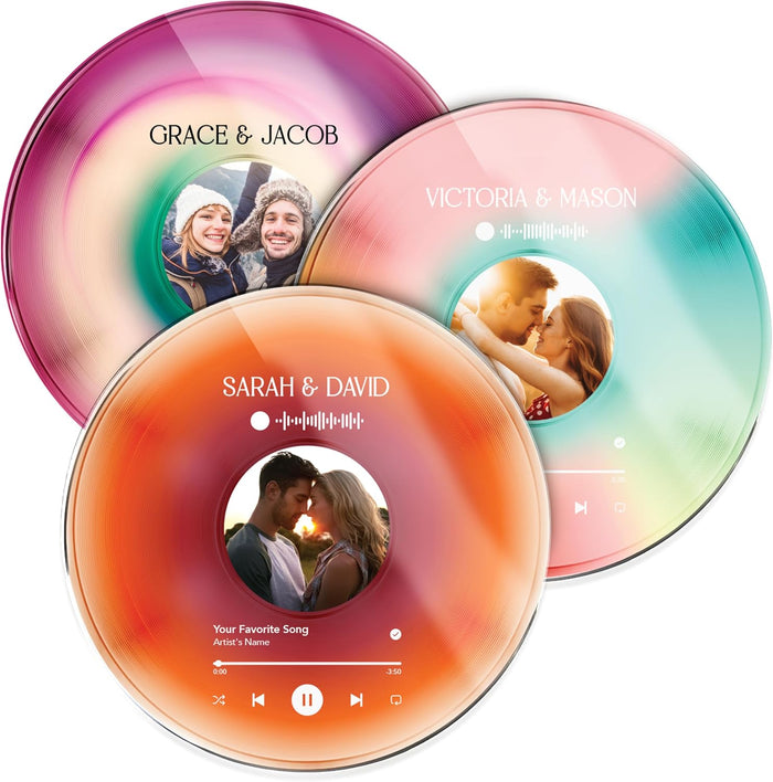 Personalized Vinyl Record with Photo, Custom Song Plaque Gift for Couples