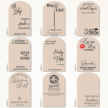 Personalized DIY Wedding Mirror Welcome Sign Decal - Custom Vinyl Sticker with Bride & Groom Names - Elegant Lettering for Bridal Shower, Reception Wall Decor, Event Signage