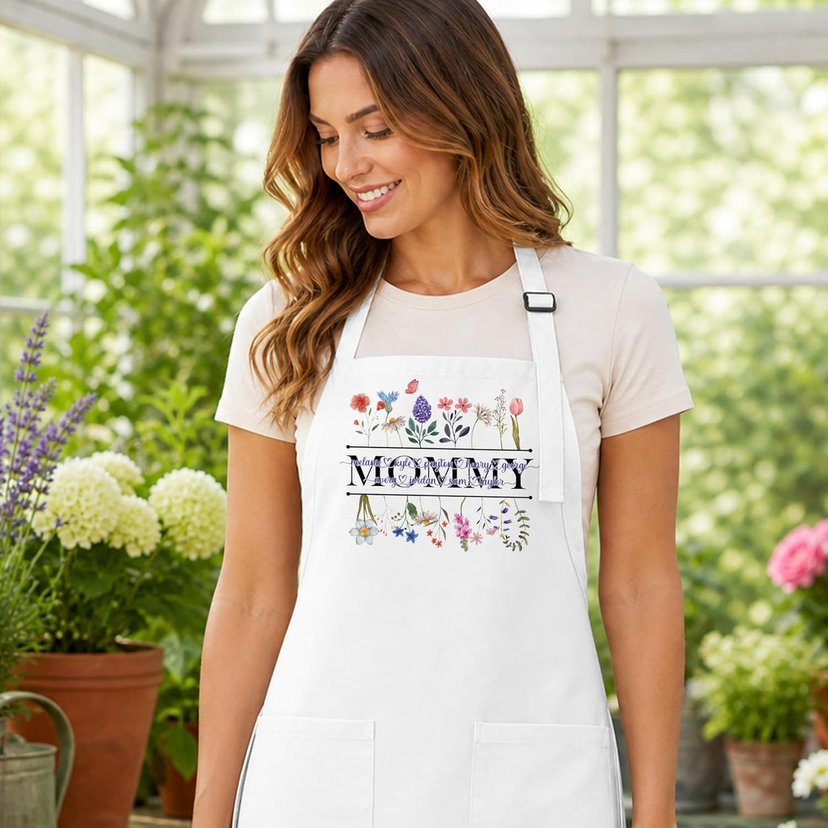 Zexpa Apparel Personalized Bakery Apron for Women with Custom Name and Logo Design, Adjustable Baking Apron