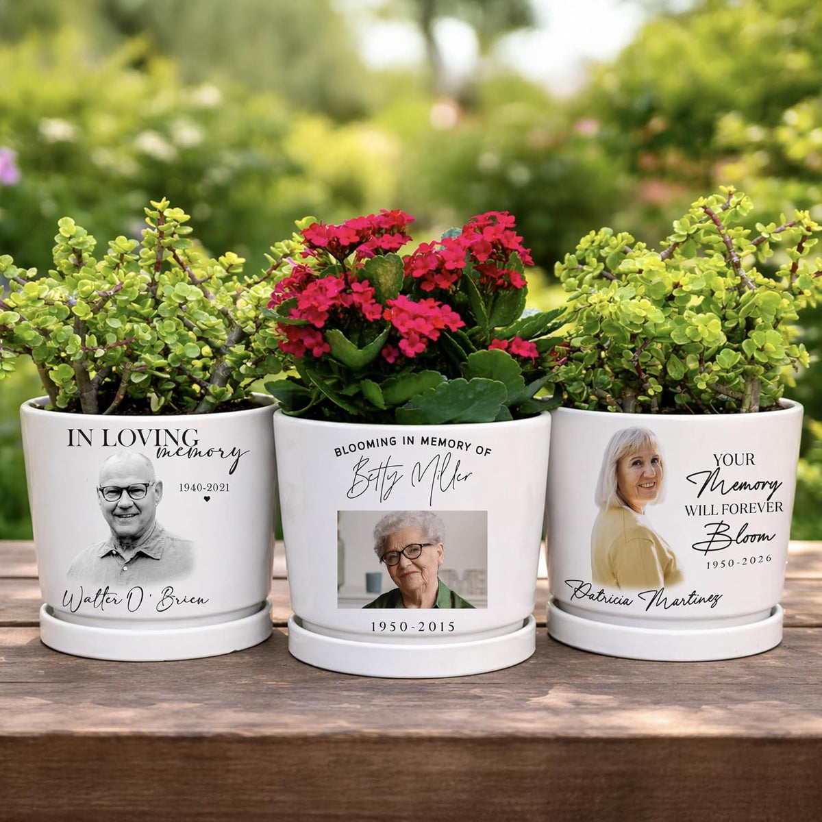 Zexpa Apparel Personalized Flower Pot for Grandma, Mom or Nana, Custom Birth Month Flower Planter with Names, Unique, Mother’s Day, Birthday or Holiday Present, Ceramic Pot