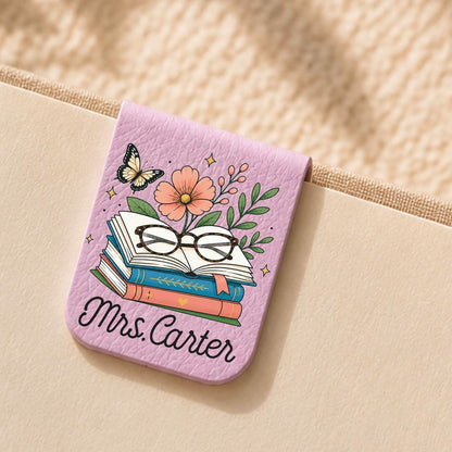 Personalized Magnetic Bookmark with Name, Custom Teacher Appreciation Gift