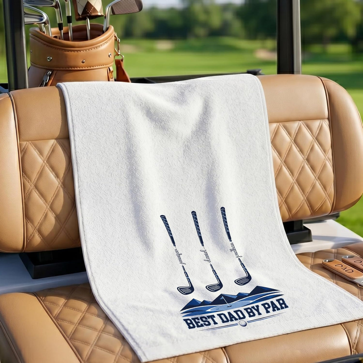 Zexpa Apparel Custom Pet Golf Towel – Personalized Golf Club Towel with Your Dog or Cat Photo & Name – Unique Pet Lover Golf Accessory Gift for Golfers & Pet Owners