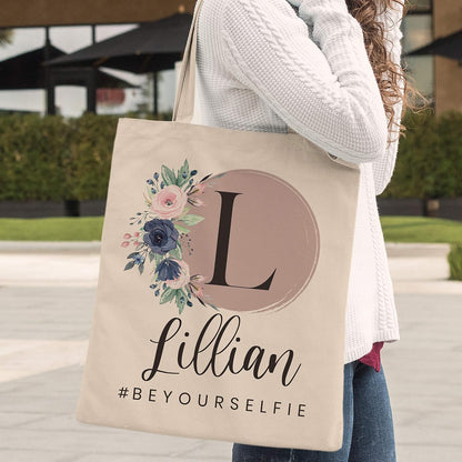Personalized Initial Tote Bag for Bridesmaid, Customize Brush Totes for Events
