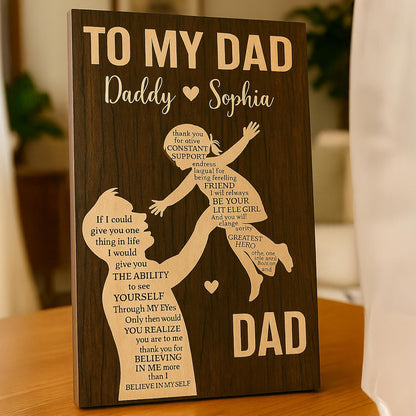 Personalized Wooden Sign for Dad – Custom Thank You for Your Constant Help Wall Plaque – Unique Father’s Day Gift from Daughter or Son – Rustic Decor for Garage, Office, Workshop or Man Cave