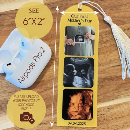 Personalized Photo Bookmark with Name, Custom 3-Photo Double-Sided Keepsake
